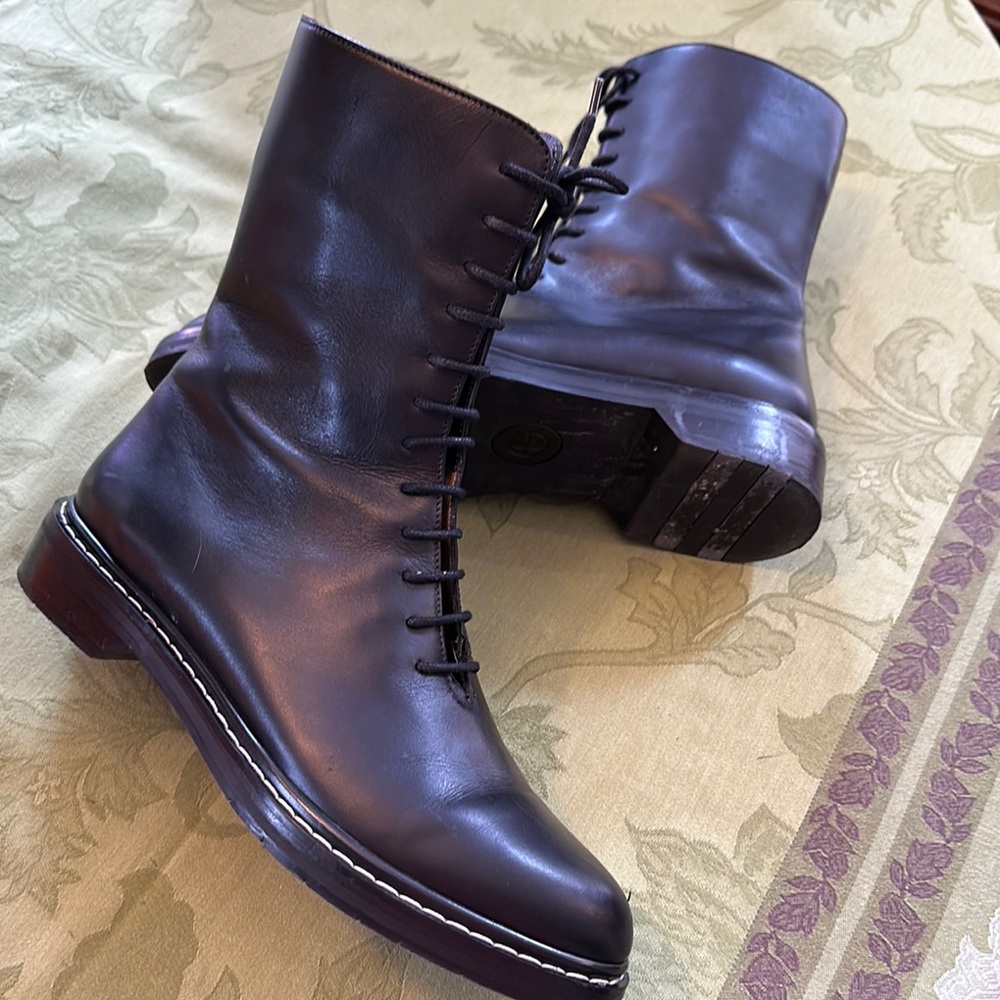 The ROW black leather boot